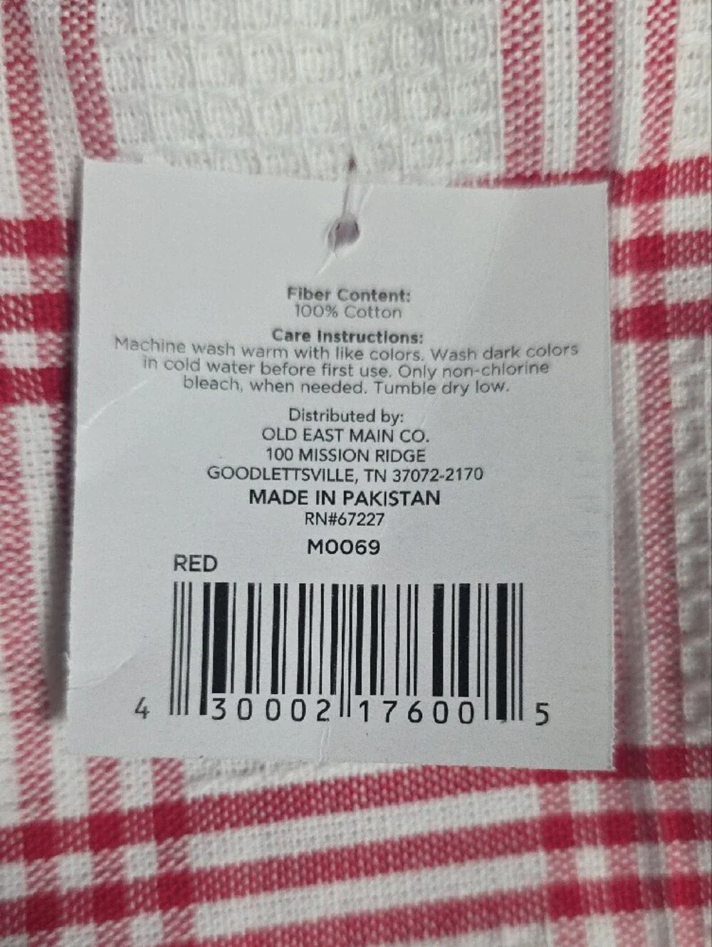 Red & White Waffle Dishcloths, 5pk